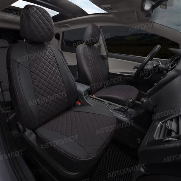 Чехлы Автопилот Экокожа Ромб на Suzuki Liana седан 2001-2008 г.в. Чехлы Автопилот Экокожа Ромб на Suzuki Liana седан 2001-2008 г.в.